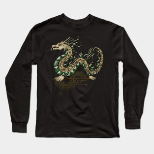 Wonderful elegant asian dragon Long Sleeve T-Shirt